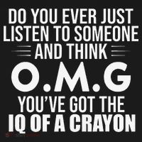 Think OMG You've Got The IQ Of A Crayon Funny Sarcastic Backpack thumb 2
