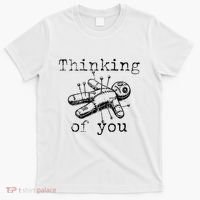 Thinking Of You Funny Vintage Voodoo Doll T-Shirt thumb 0