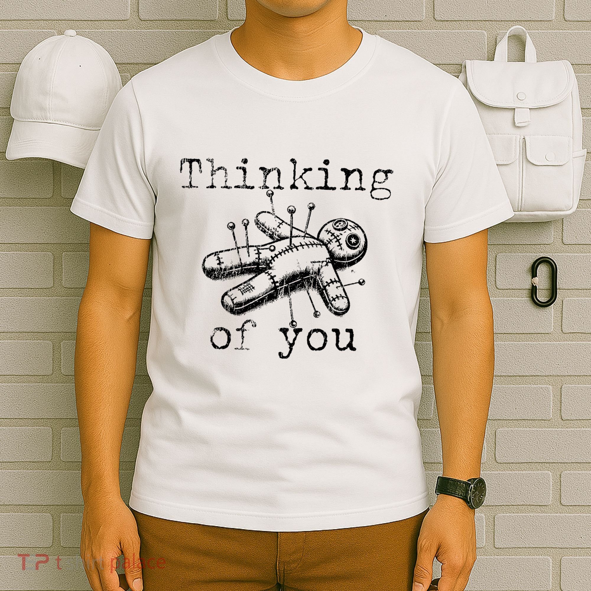 Thinking Of You Funny Vintage Voodoo Doll T-Shirt