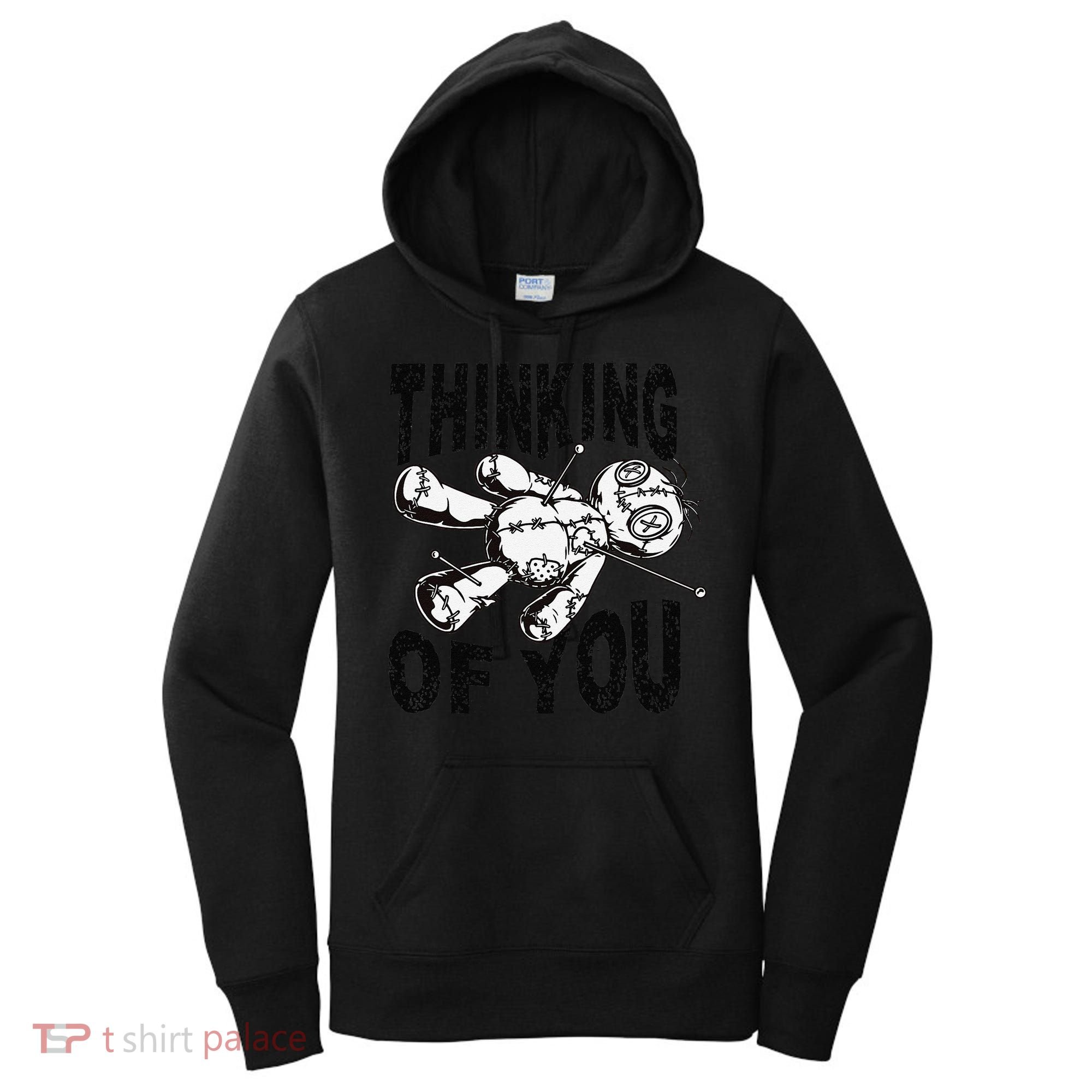 Thinking Of You Voodoo Doll Funny Halloween 2024 Gift Women's Hoodie