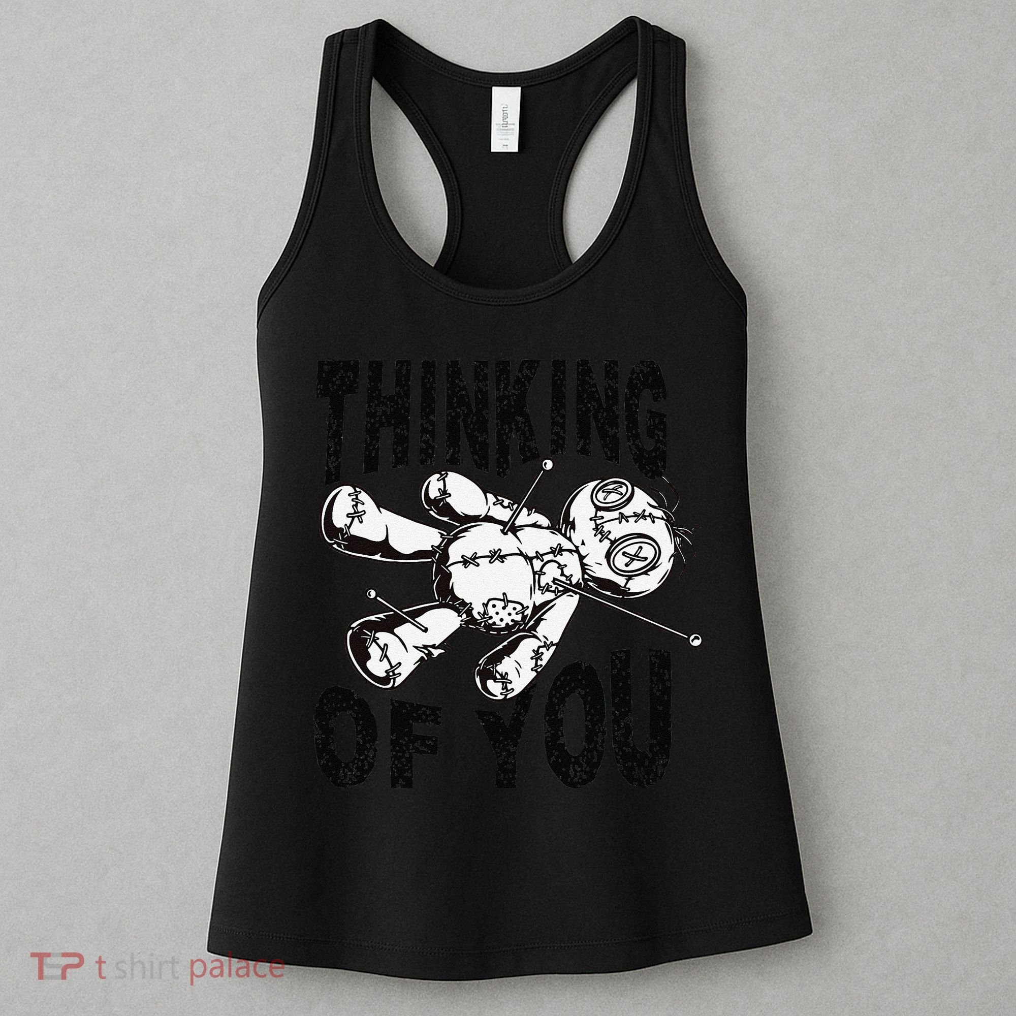 Thinking Of You Voodoo Doll Funny Halloween 2024 Gift Women's Tank Top
