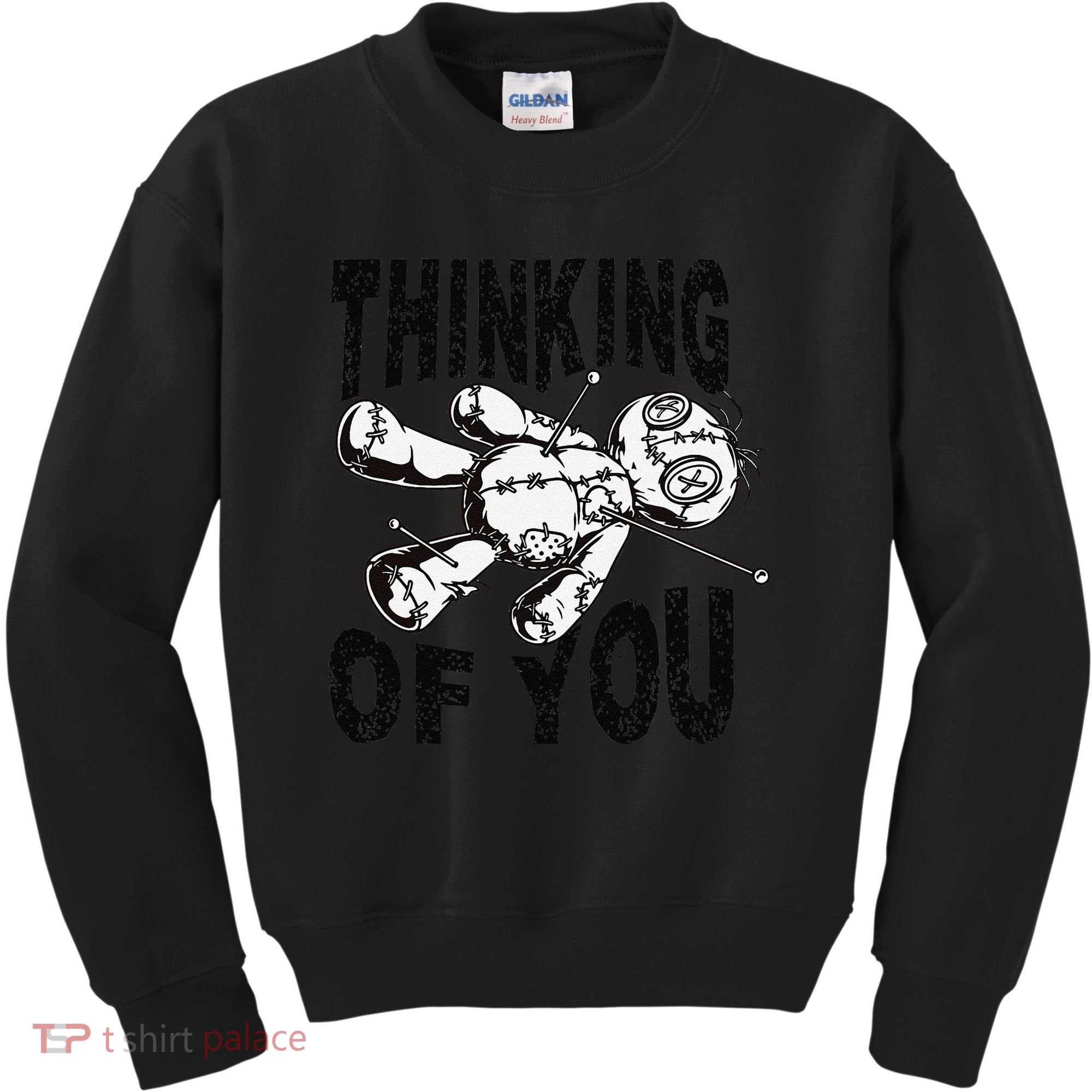 Thinking Of You Voodoo Doll Funny Halloween 2024 Gift Kids Sweatshirt