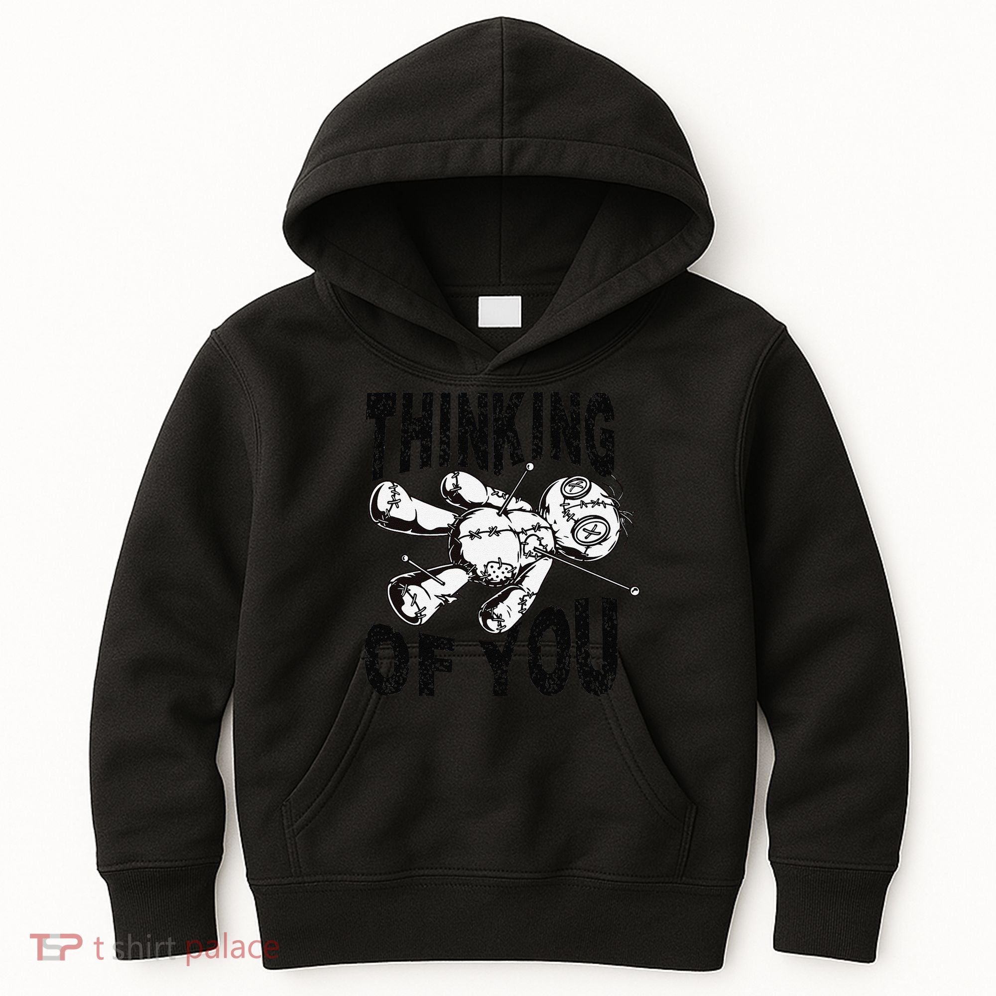 Thinking Of You Voodoo Doll Funny Halloween 2024 Gift Kids Hoodie