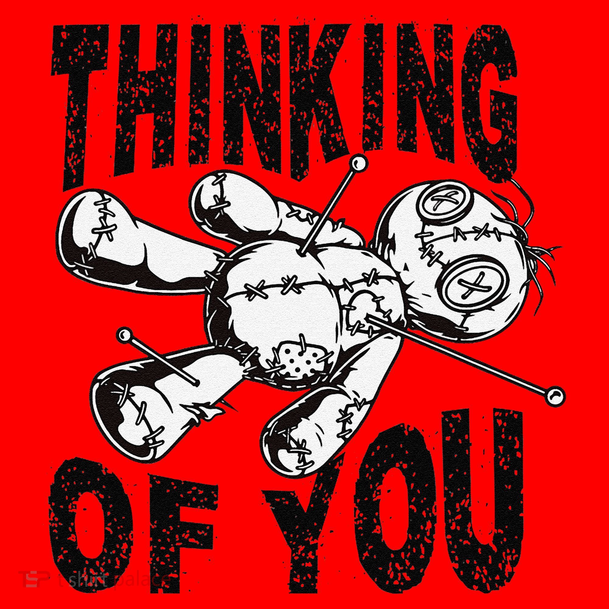 Thinking Of You Voodoo Doll Funny Halloween 2024 Gift Santa Hat