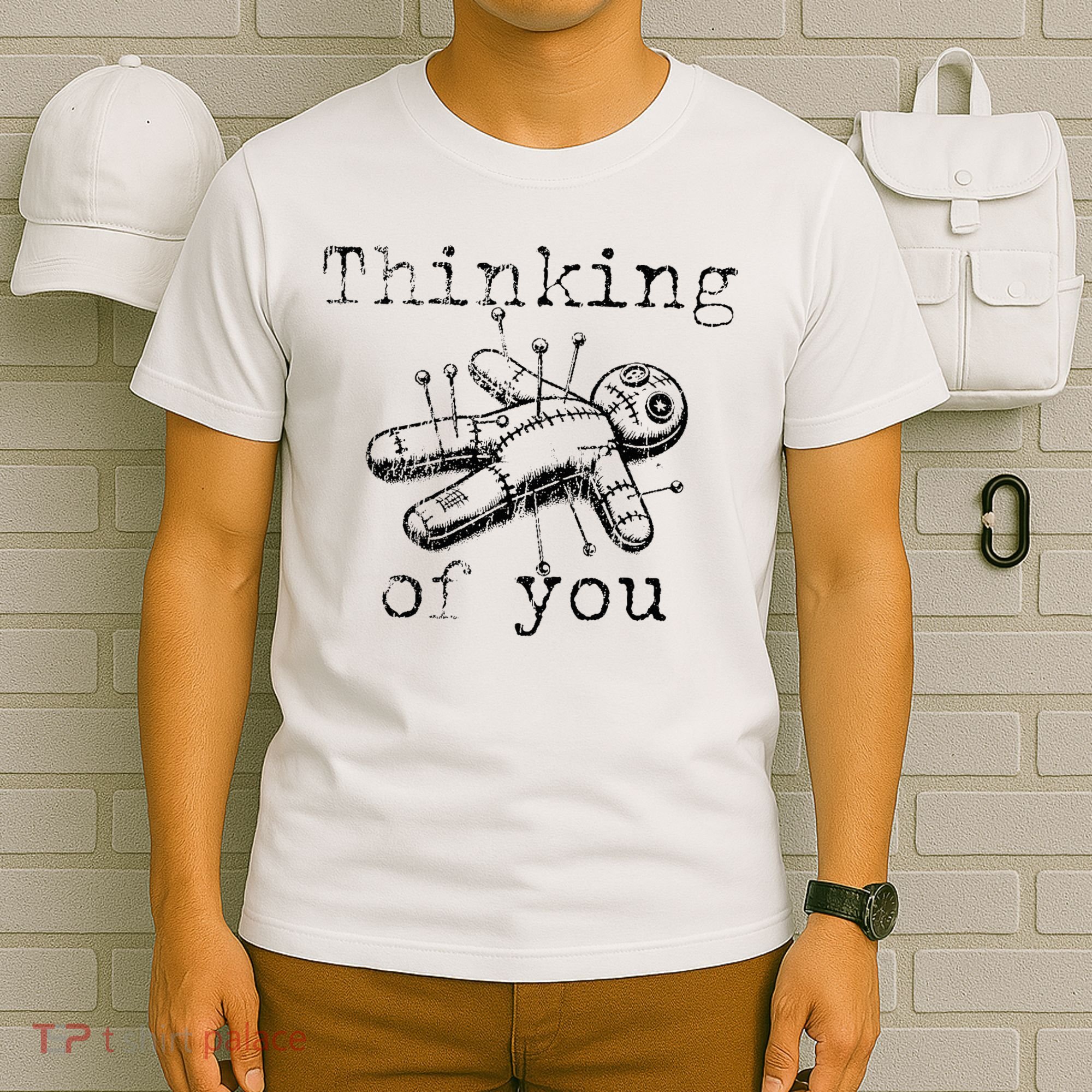 Thinking Of You Funny Vintage Voodoo Doll T-Shirt