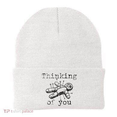 Thinking Of You Funny Vintage Voodoo Doll Beanie