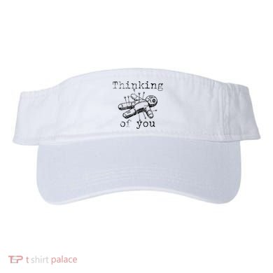 Thinking Of You Funny Vintage Voodoo Doll Visor