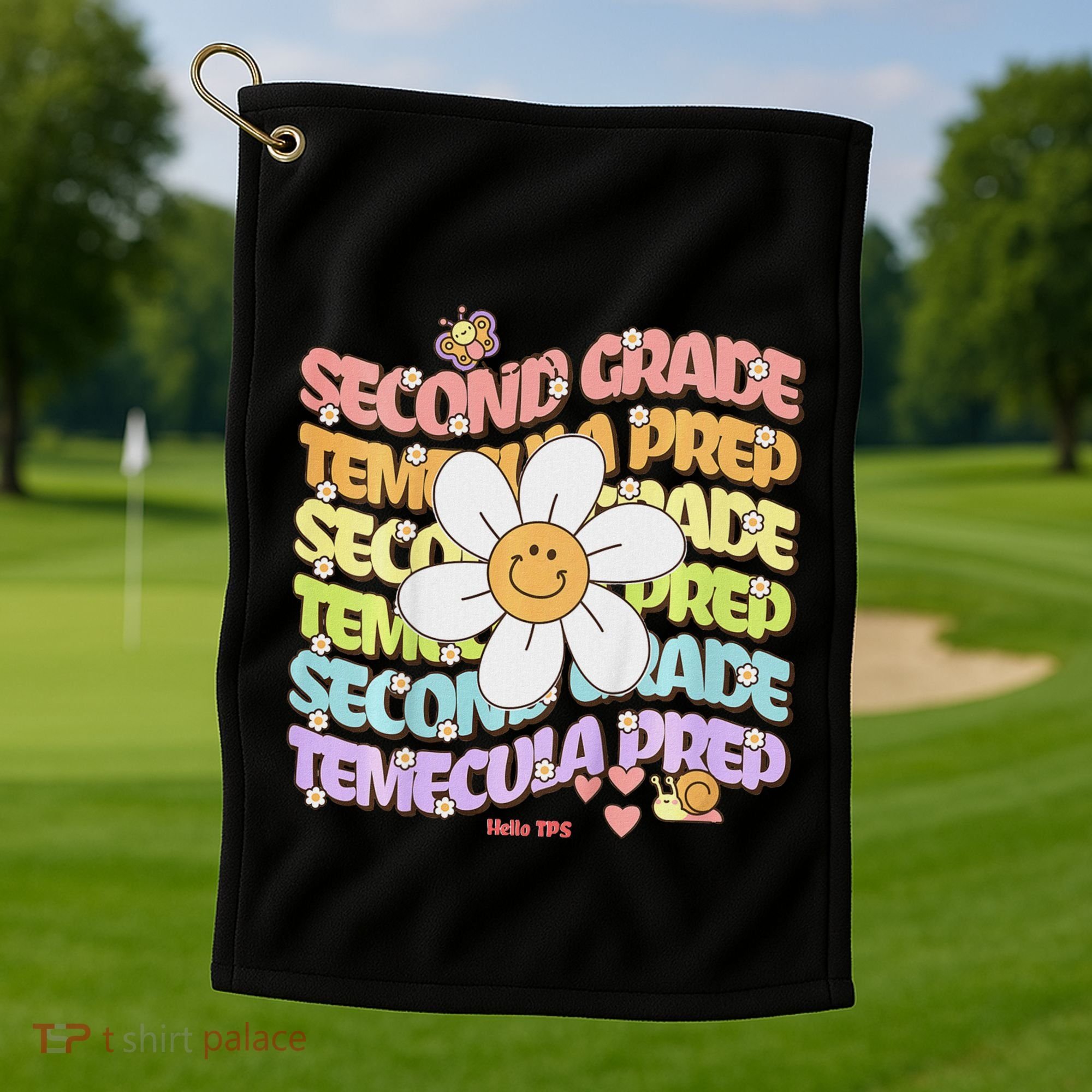 Temecula Prep 2nd Grade Groovy Spirit Golf Towel