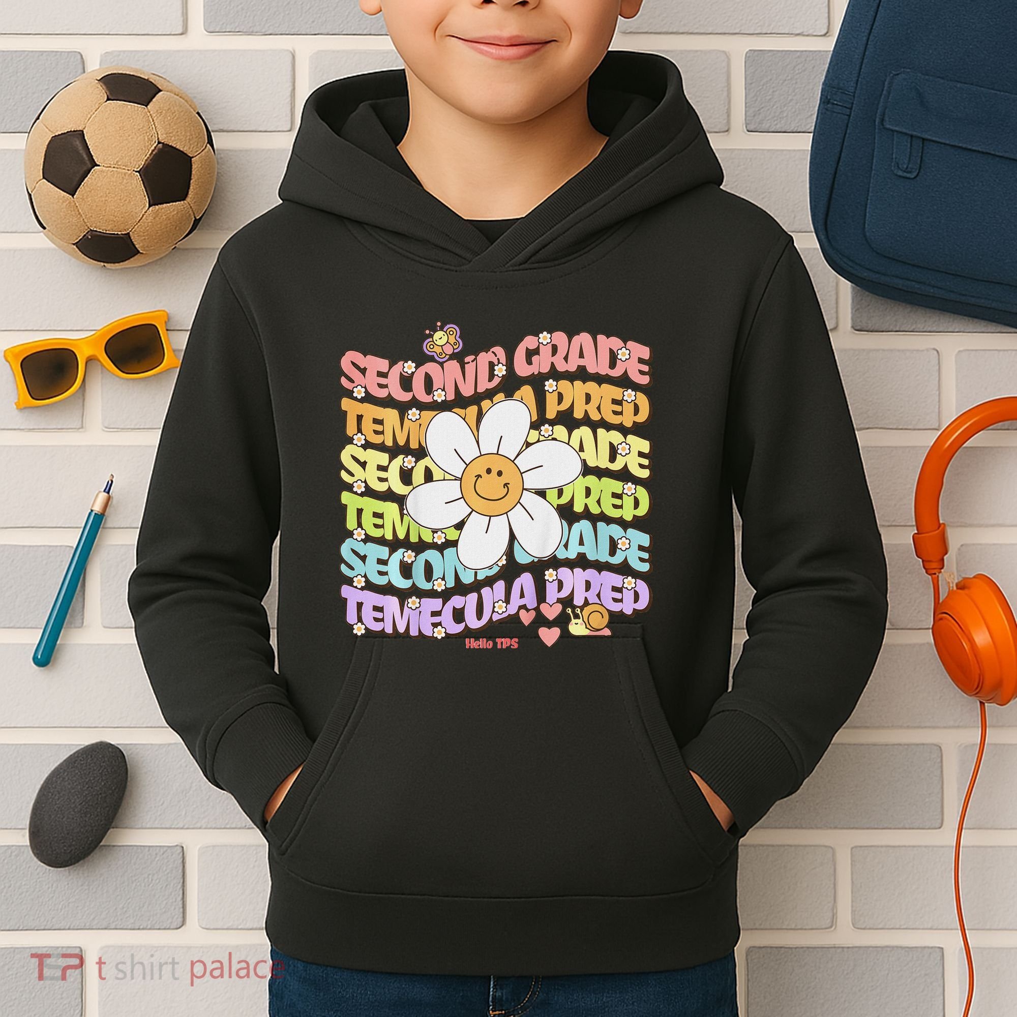 Temecula Prep 2nd Grade Groovy Spirit Kids Hoodie