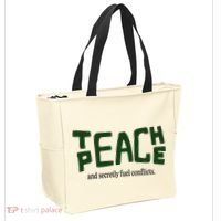 Teach Peace And Secretly Fuel Conflicts Tote Bag thumb 2