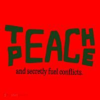 Teach Peace And Secretly Fuel Conflicts Santa Hat thumb 1