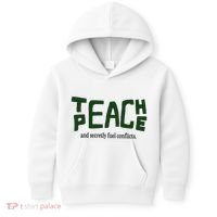 Teach Peace And Secretly Fuel Conflicts Kids Hoodie thumb 0