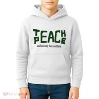 Teach Peace And Secretly Fuel Conflicts Kids Hoodie thumb 4