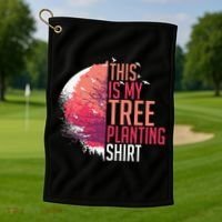 Tree Planting Arbor Earth Day Nature Plant Trees Golf Towel thumb 1