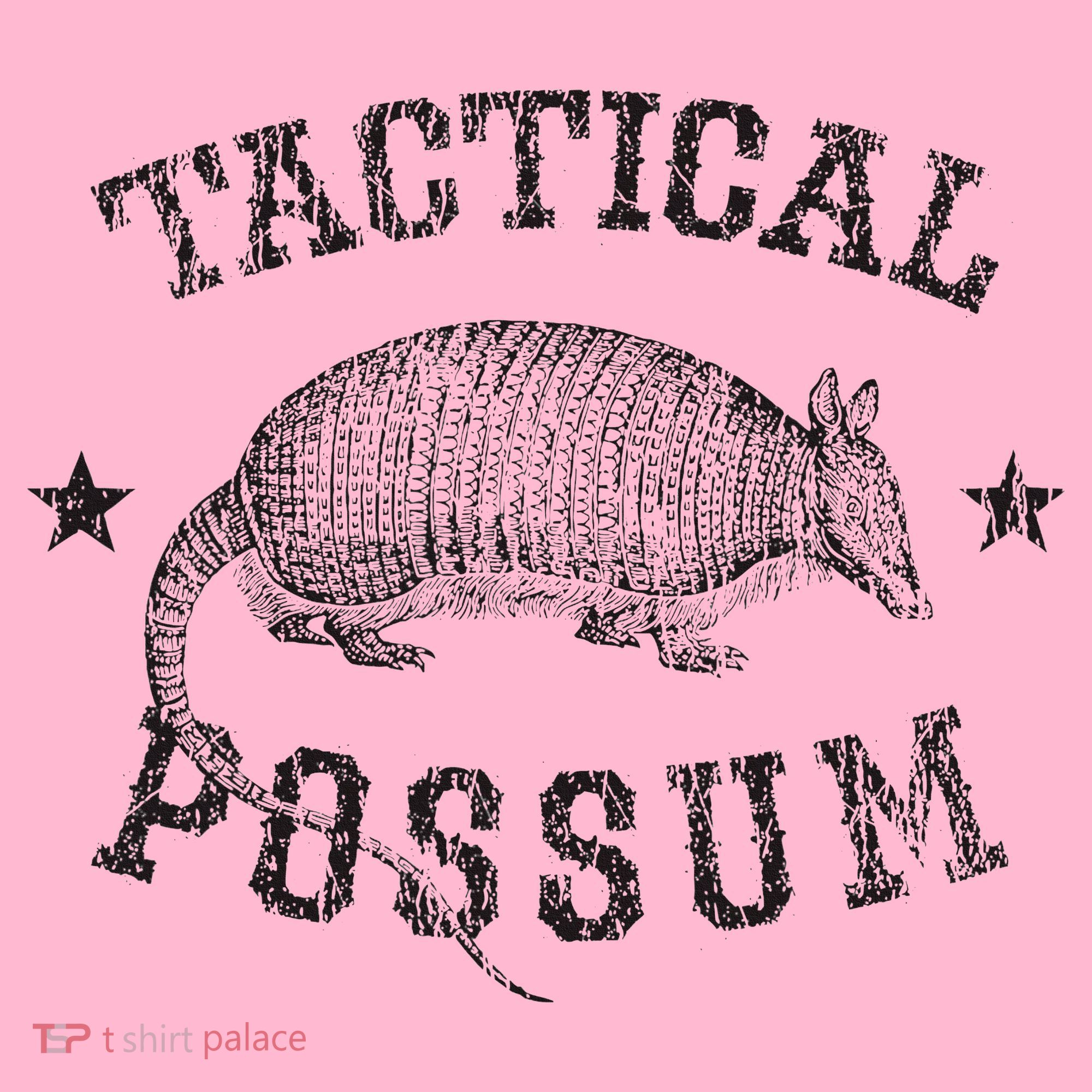 Tactical Possum Armadillo Animal Pun Texas Funny Coaster