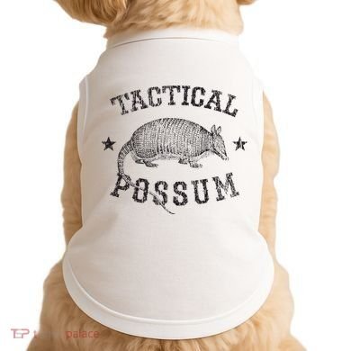 Tactical Possum Armadillo Animal Pun Texas Funny Doggie Tank