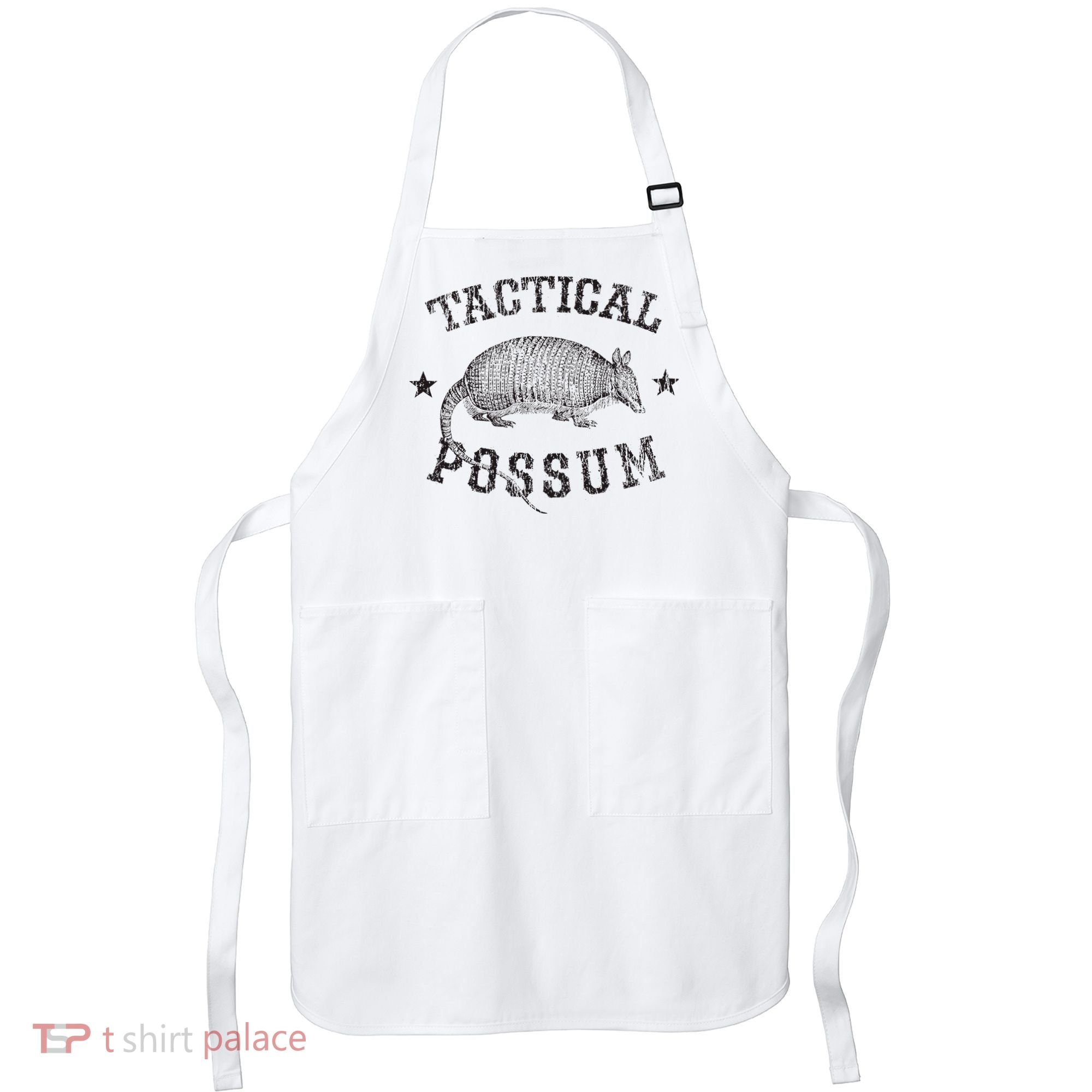 Tactical Possum Armadillo Animal Pun Texas Funny Apron