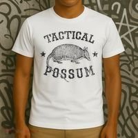 Tactical Possum Armadillo Animal Pun Texas Funny T-Shirt thumb 3