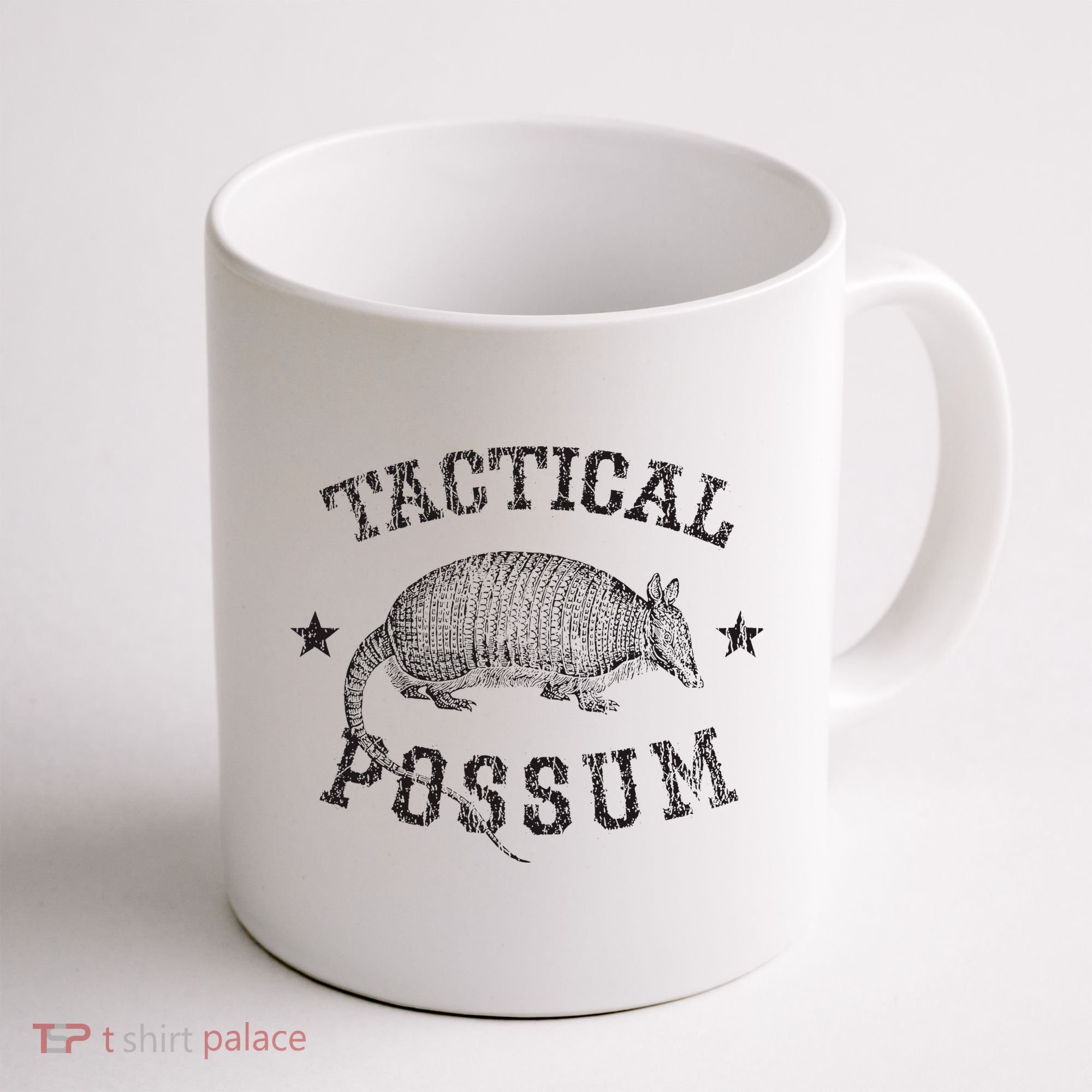 Tactical Possum Armadillo Animal Pun Texas Funny Coffee Mug