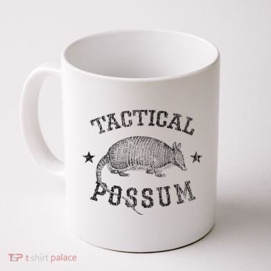 Tactical Possum Armadillo Animal Pun Texas Funny Coffee Mug