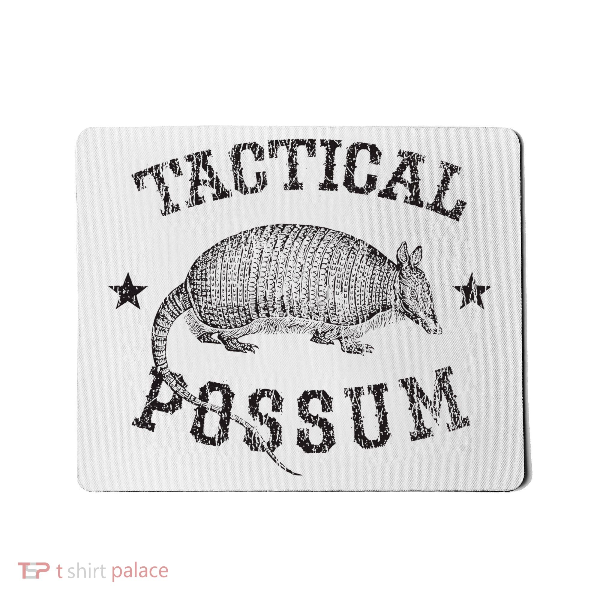 Tactical Possum Armadillo Animal Pun Texas Funny Mousepad