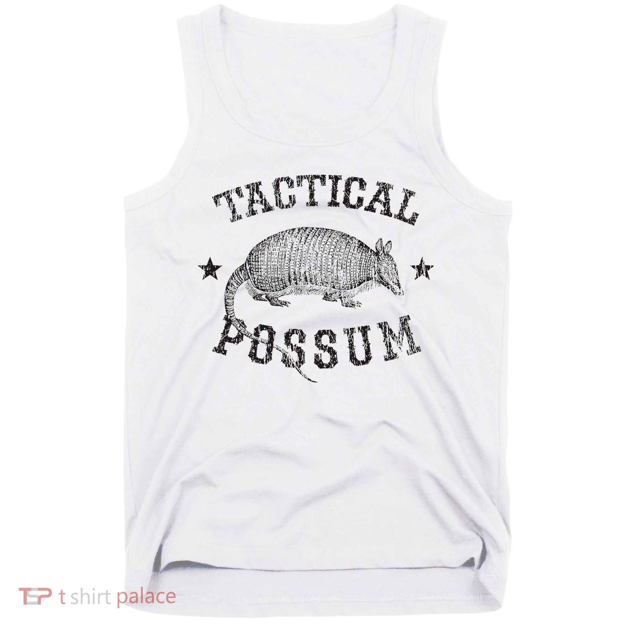 Tactical Possum Armadillo Animal Pun Texas Funny Tank Top