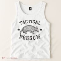 Tactical Possum Armadillo Animal Pun Texas Funny Tank Top thumb 2