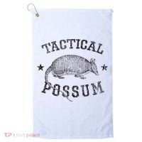 Tactical Possum Armadillo Animal Pun Texas Funny Golf Towel thumb 0