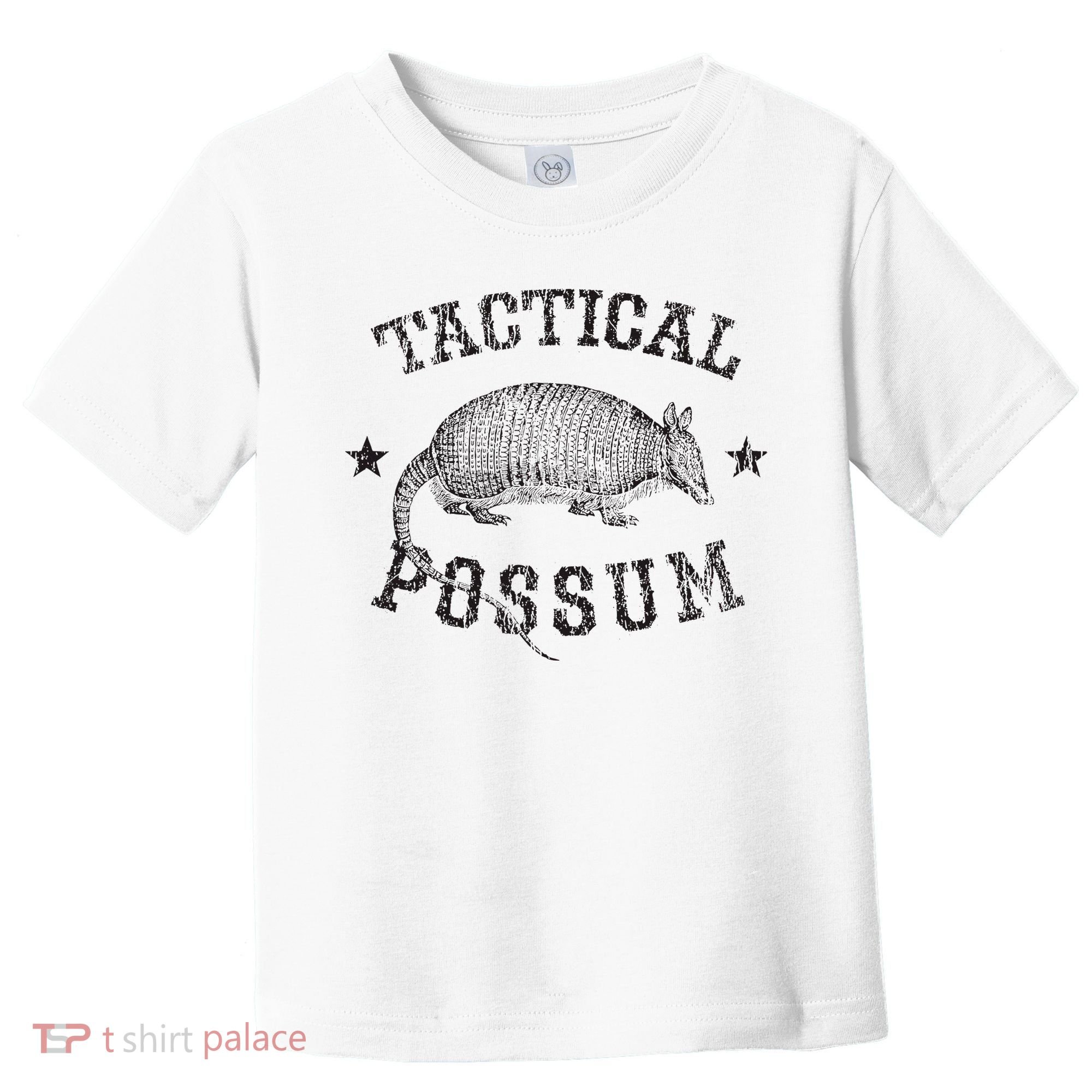 Tactical Possum Armadillo Animal Pun Texas Funny Toddler T-Shirt