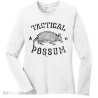 Tactical Possum Armadillo Animal Pun Texas Funny Women's Long Sleeve Shirt thumb 0