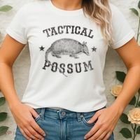 Tactical Possum Armadillo Animal Pun Texas Funny Women's T-Shirt thumb 2
