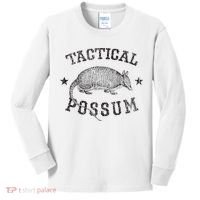 Tactical Possum Armadillo Animal Pun Texas Funny Kids Long Sleeve Shirt thumb 0