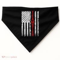 Teamster Proud American Flag Distressed USA-Made Doggie Bandana thumb 0