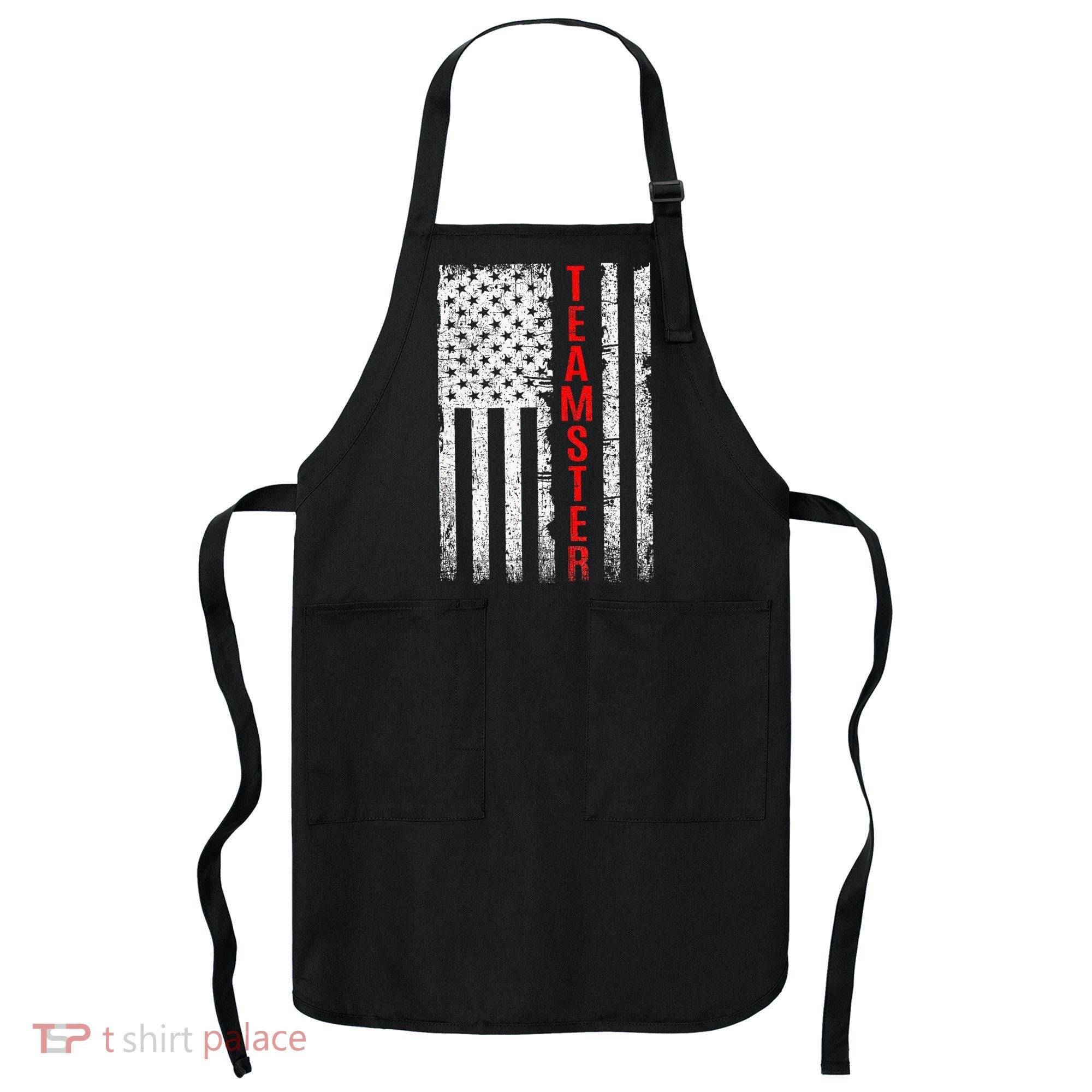 Teamster Proud American Flag Distressed Apron