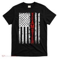 Teamster Proud American Flag Distressed T-Shirt thumb 0