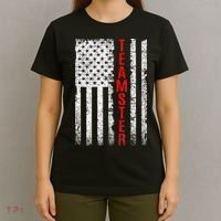 Teamster Proud American Flag Distressed T-Shirt thumb 4