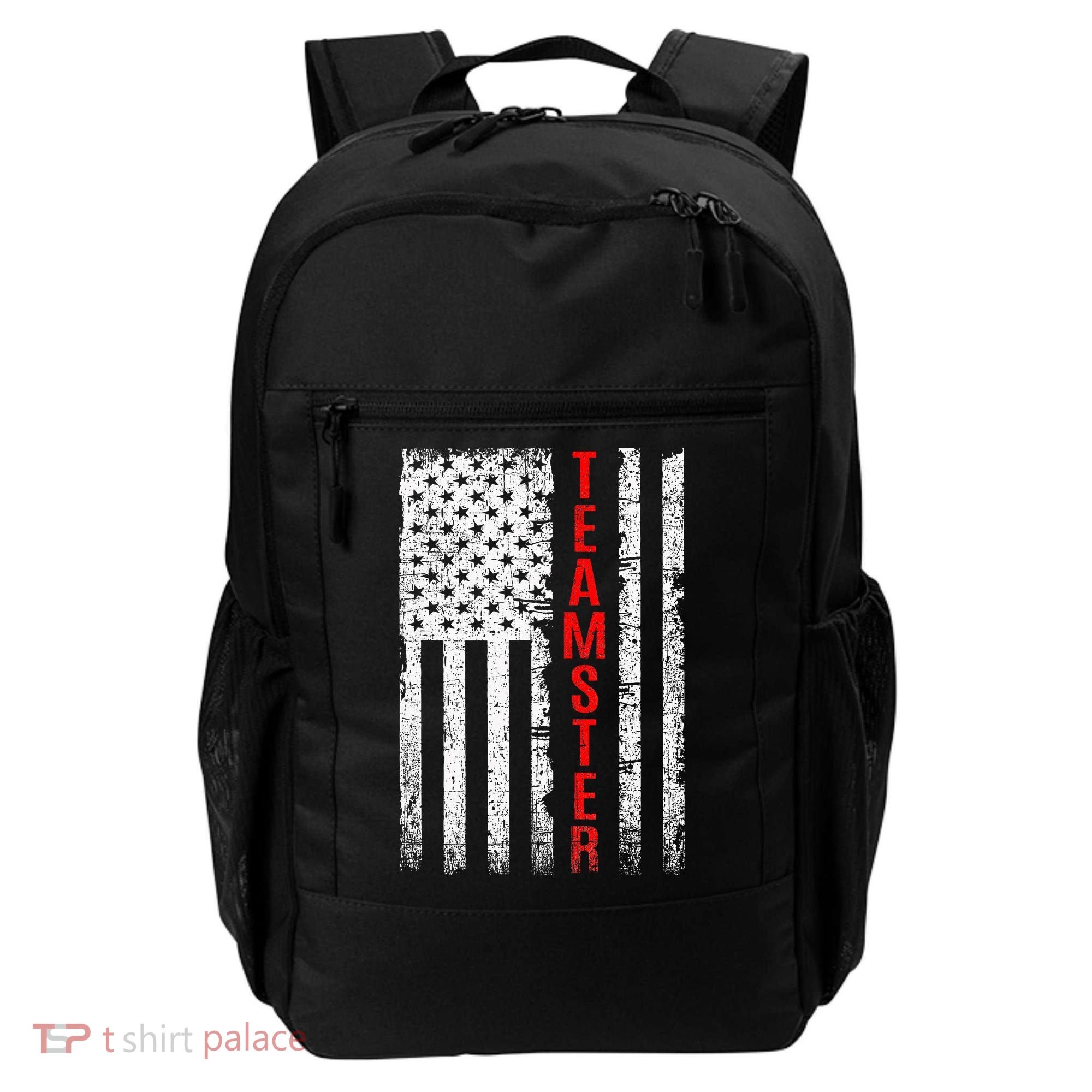 Teamster Proud American Flag Distressed Backpack