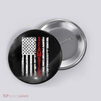 Teamster Proud American Flag Distressed Button thumb 0