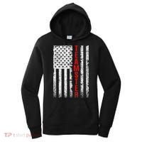 Teamster Proud American Flag Distressed Women's Hoodie thumb 0