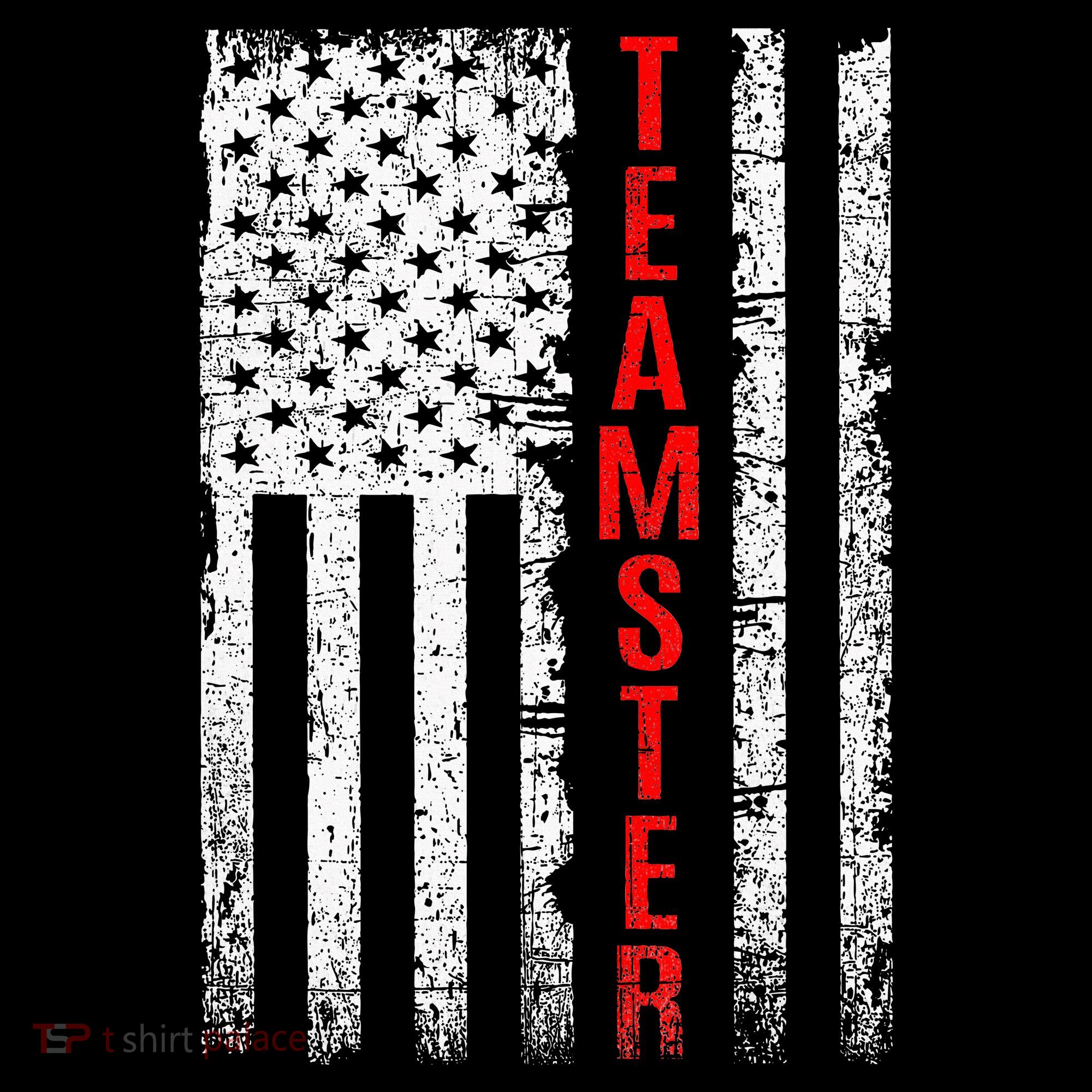 Teamster Proud American Flag Distressed Women's Hoodie