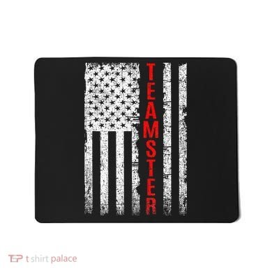Teamster Proud American Flag Distressed Mousepad