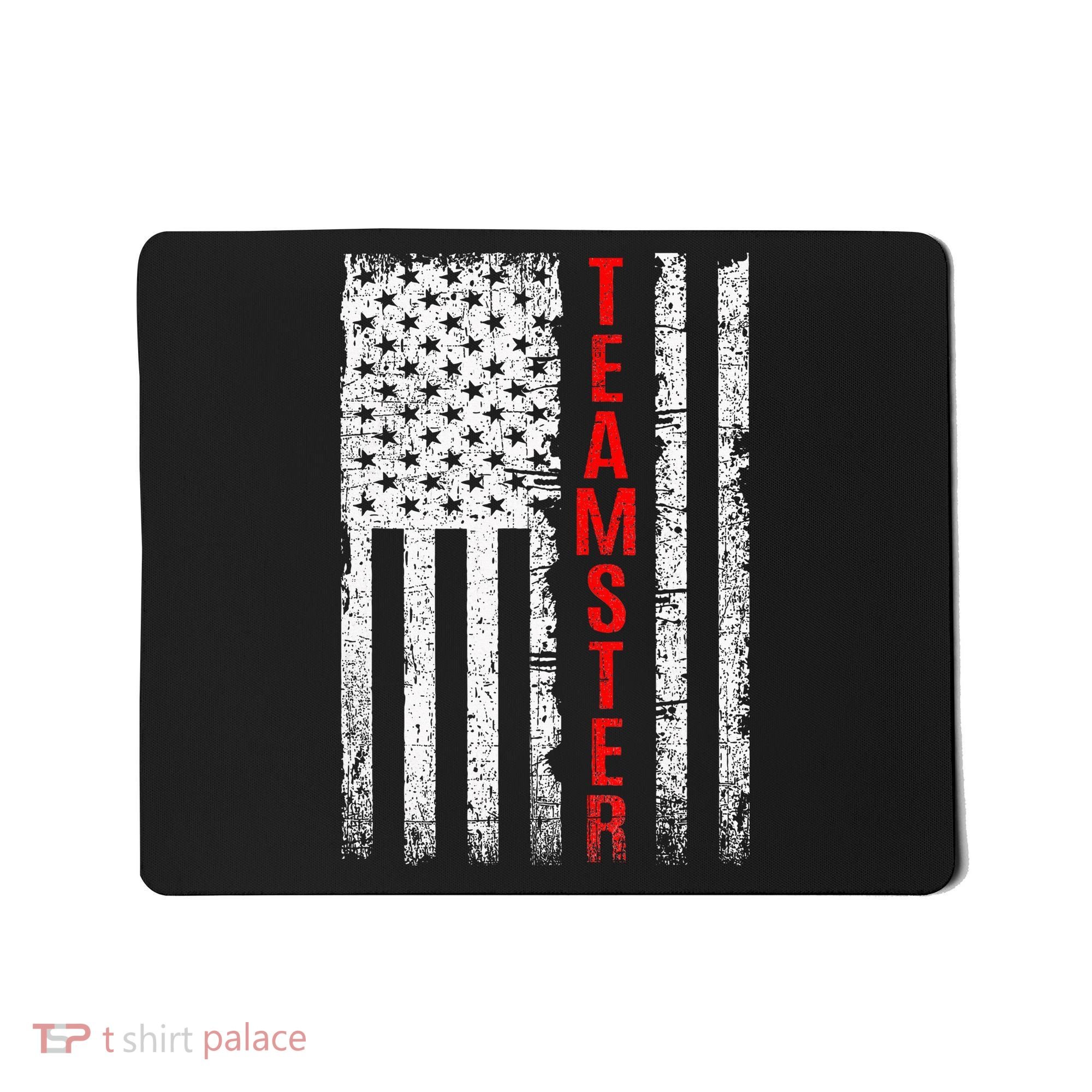 Teamster Proud American Flag Distressed Mousepad