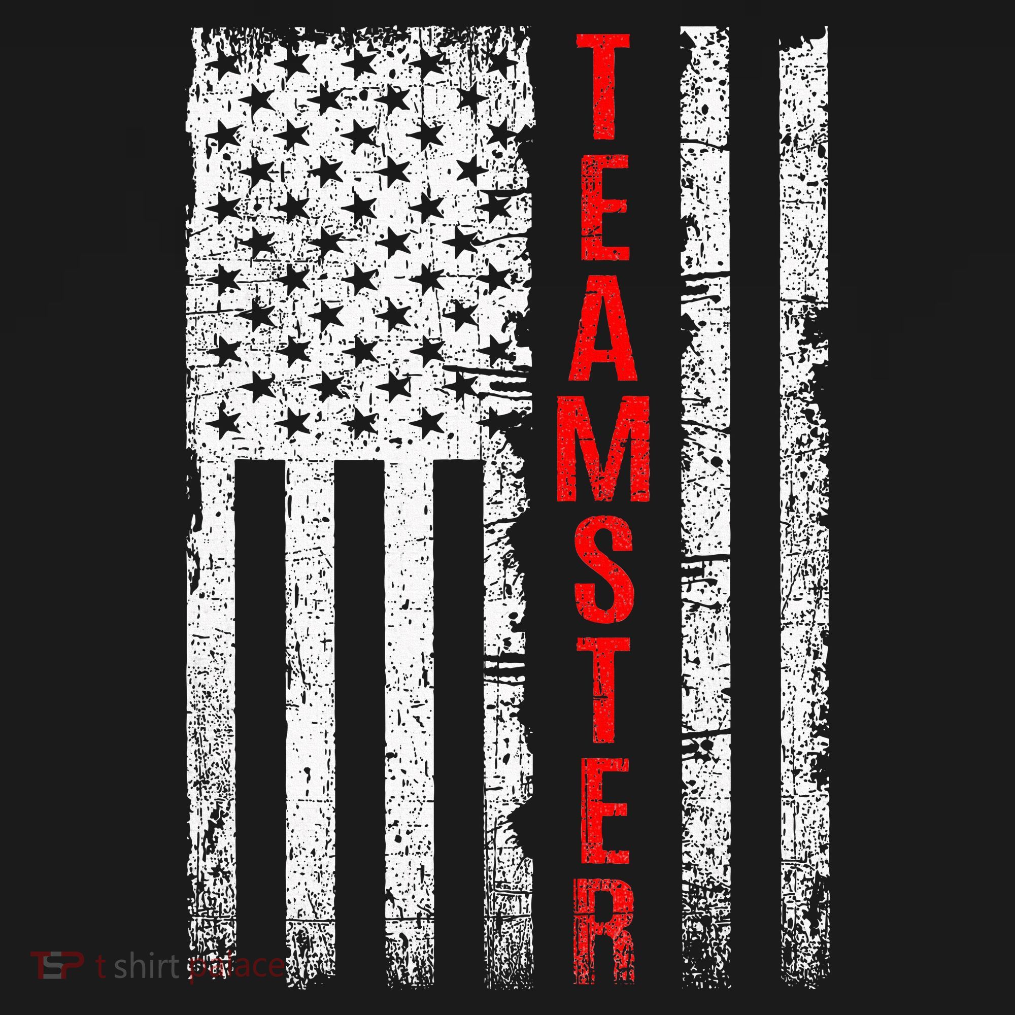 Teamster Proud American Flag Distressed Women's Tank Top