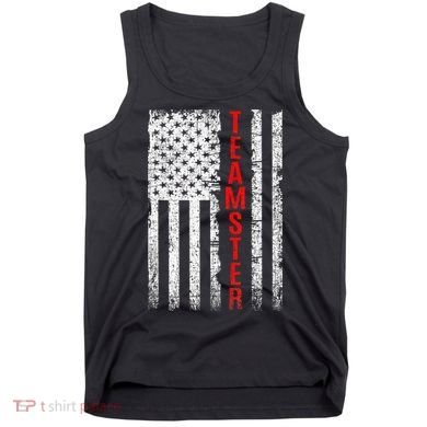 Teamster Proud American Flag Distressed Tank Top