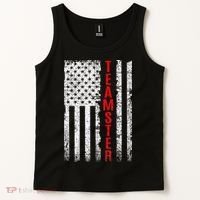Teamster Proud American Flag Distressed Tank Top thumb 2