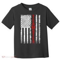 Teamster Proud American Flag Distressed Toddler T-Shirt thumb 0