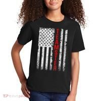 Teamster Proud American Flag Distressed Kids T-Shirt thumb 2