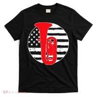 Tuba Player American USA Flag 4th Of July Vintage T-Shirt thumb 0