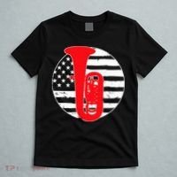 Tuba Player American USA Flag 4th Of July Vintage T-Shirt thumb 5