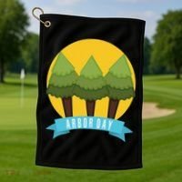 Tree Planting Arbor Day Earth Day Golf Towel thumb 1